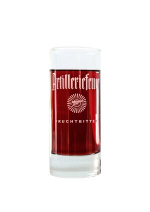 Artilleriefeuer Glas „Long" mit rotem Fruchtbitter, 10 cl